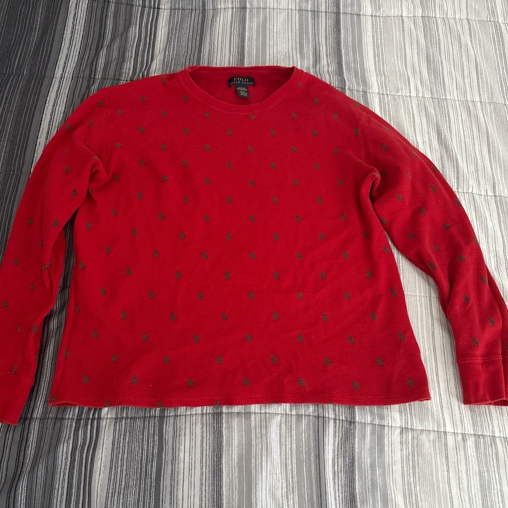 Polo by Ralph Lauren Red Crewneck Sweater